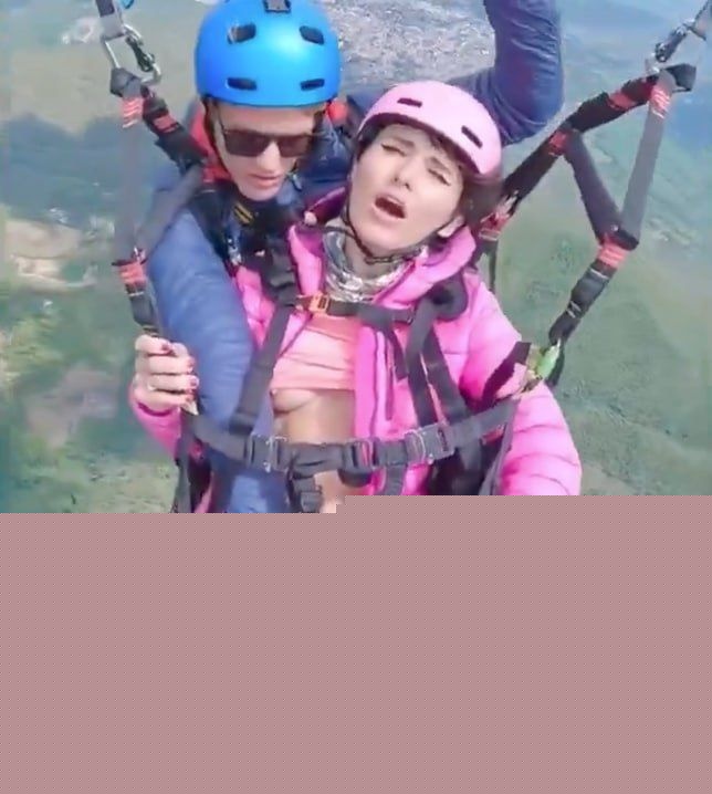 女富婆跳伞玩刺激5