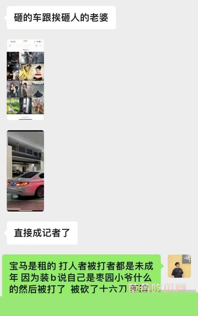 数十人持械精神小伙砸车 10 数十人持械精神小伙砸车 10