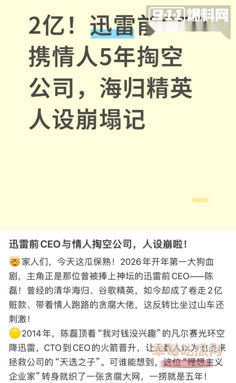 迅雷前CEO陈磊事件详情9
