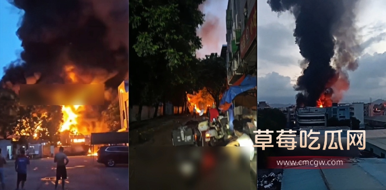 东莞塘厦镇莲湖社区包装厂火灾.jpg