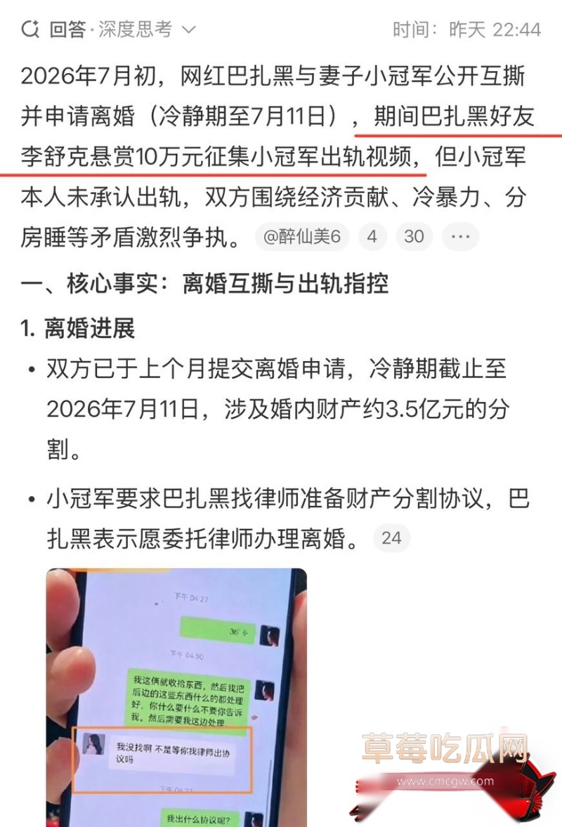 网红小冠军离婚大瓜39