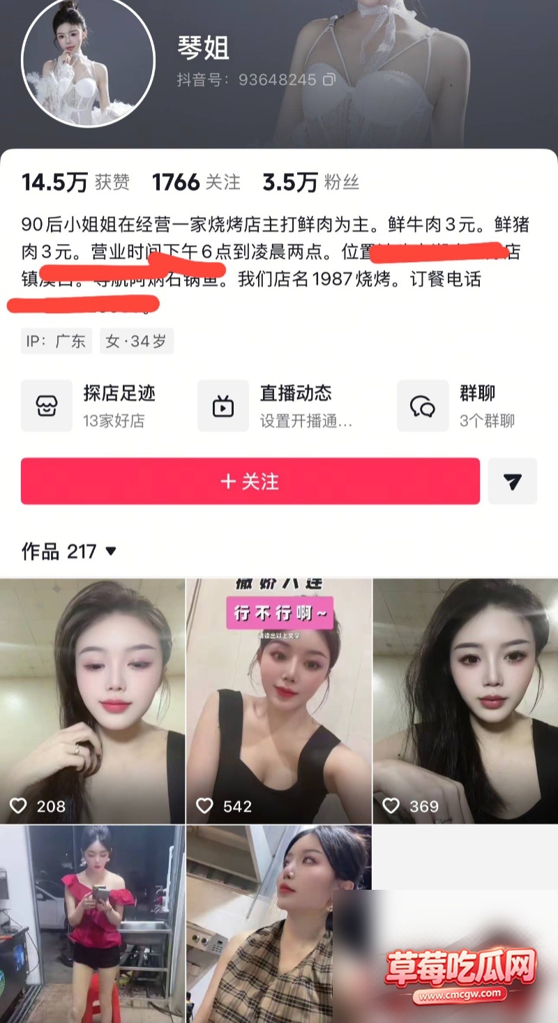 抖音网红烧烤店老板娘琴姐 8 抖音网红烧烤店老板娘琴姐 8