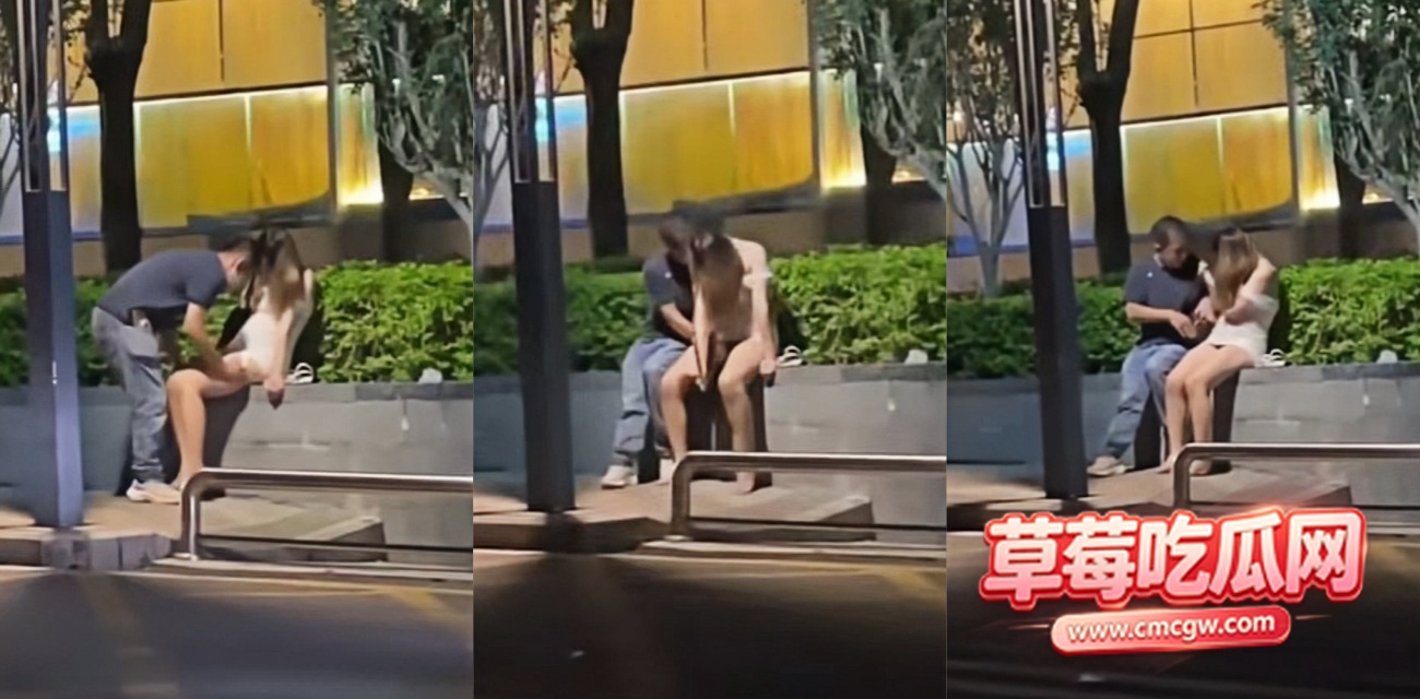 疑似情侣当街整活 疑似情侣当街整活